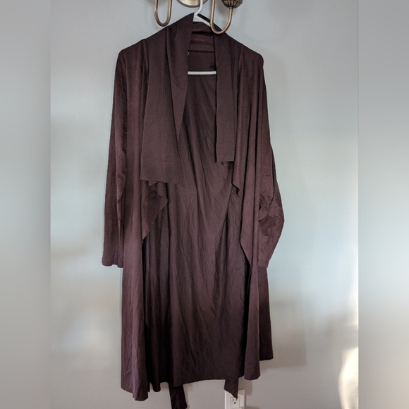 Faux Suede wrap cardigan - Picture 9 of 9